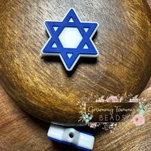 Load image into Gallery viewer, Star Of David Silicone Focal Bead Beads
