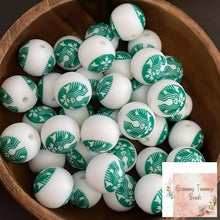 Load image into Gallery viewer, Starbucks 15mm Silicone Beads - 1 Count 15mm Round Silicone Beads
