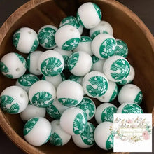 Load image into Gallery viewer, Starbucks 15mm Silicone Beads - 1 Count 15mm Round Silicone Beads
