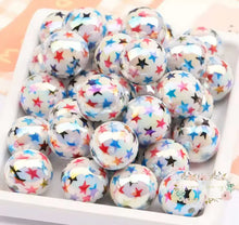 Load image into Gallery viewer, Stars Shiny 16mm Acrylic - 5 count 16mm Acrylic Beads
