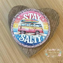Load image into Gallery viewer, Stay Salty Glitter Flatback Glitter Flatback
