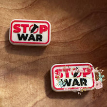 Load image into Gallery viewer, Stop War Silicone Focal Bead Beads
