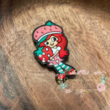 Load image into Gallery viewer, Strawberry Girl Silicone Focal Bead
