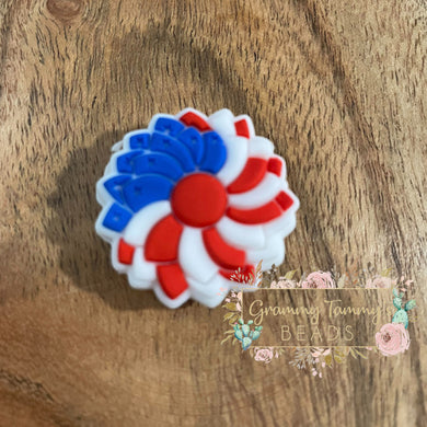 Sunflower Flag Silicone Focal Bead