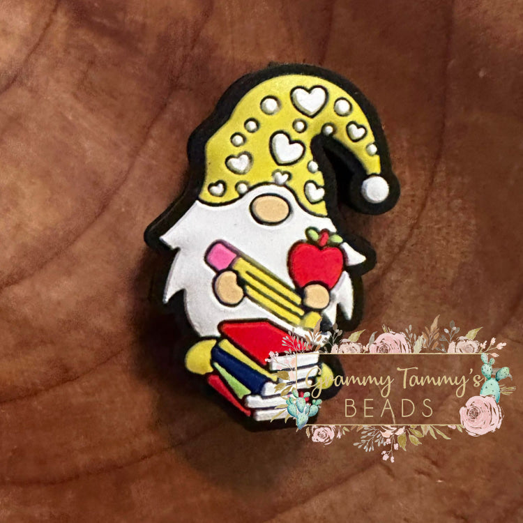 Gnome Teacher Silicone Focal Bead Beads