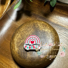 Load image into Gallery viewer, Teacher Very Merry Silicone Focal Bead
