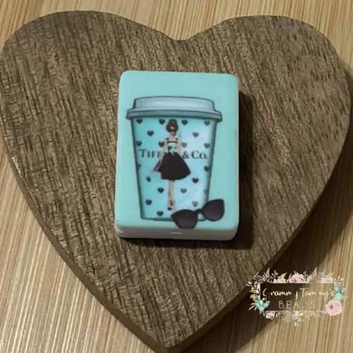 Tif Girl Cup Silicone Focal Bead Silicone Square Bead