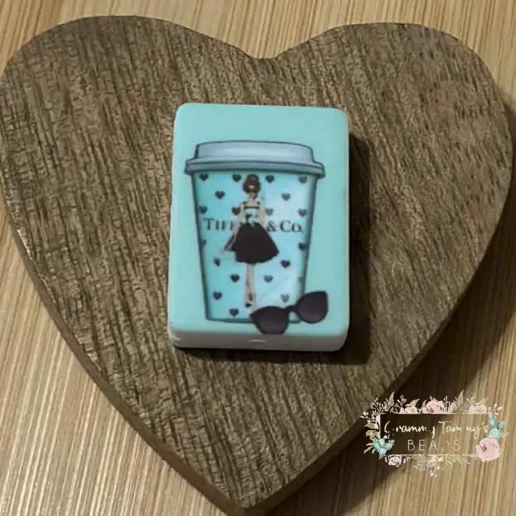 Tif Girl Cup Silicone Focal Bead Silicone Square Bead