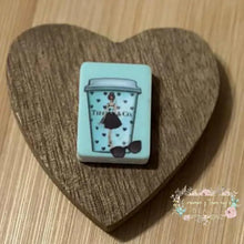 Load image into Gallery viewer, Tif Girl Cup Silicone Focal Bead Silicone Square Bead
