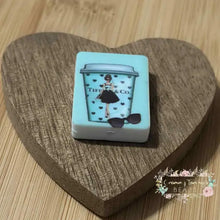 Load image into Gallery viewer, Tif Girl Cup Silicone Focal Bead Silicone Square Bead

