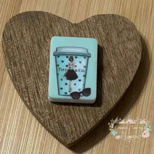 Load image into Gallery viewer, Tif Girl Cup Silicone Focal Bead Silicone Square Bead

