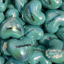 Load image into Gallery viewer, Tif Heart Acrylic Beads - 5 Count Acrylic Beads
