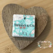 Load image into Gallery viewer, Tif Square #1 Silicone Focal Bead - 1 Count Silicone Square Bead
