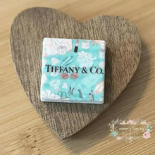 Load image into Gallery viewer, Tif Square #1 Silicone Focal Bead - 1 Count Silicone Square Bead
