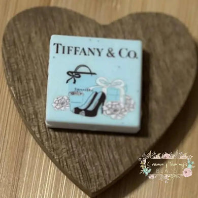Tif Square #2 Silicone Focal Bead - 1 Count Silicone Square Bead