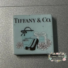 Load image into Gallery viewer, Tif Square #2 Silicone Focal Bead - 1 Count Silicone Square Bead
