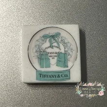 Load image into Gallery viewer, Tif Square #3 Silicone Focal Bead - 1 Count Silicone Focal Bead
