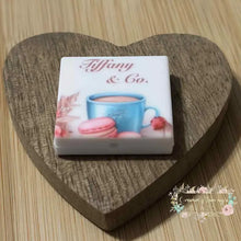 Load image into Gallery viewer, Tif Cookies &amp; Coffee Silicone Square Focal Bead Silicone Square Bead
