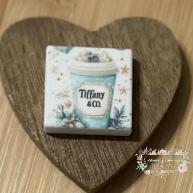 Tif Square Hot Chocolate Silicone Focal Bead Silicone Square Bead