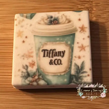 Load image into Gallery viewer, Tif Square - Hot Chocolate Silicone Focal Bead Silicone Square Bead
