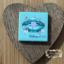Load image into Gallery viewer, Tif Lips &amp; Ring - Silicone Focal Bead Silicone Square Bead
