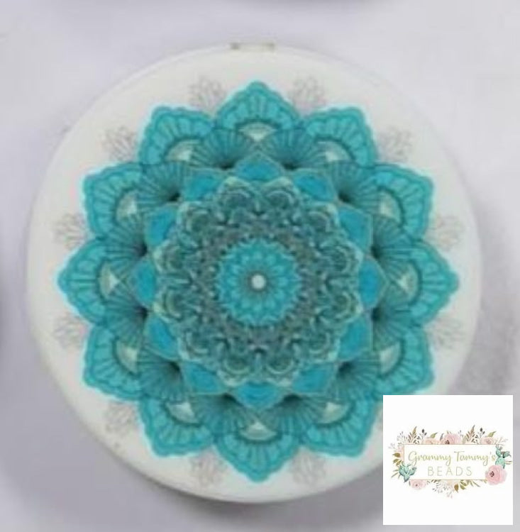 Tiffany Color Design Round Silicone Focal Bead Silicone Round Focal Bead