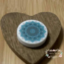 Load image into Gallery viewer, Tiffany Color Design Round Silicone Focal Bead Silicone Round Focal Bead

