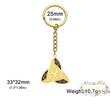 Load image into Gallery viewer, Trinity Knot Irish Keychain - Available in Gold or Silver Keychain
