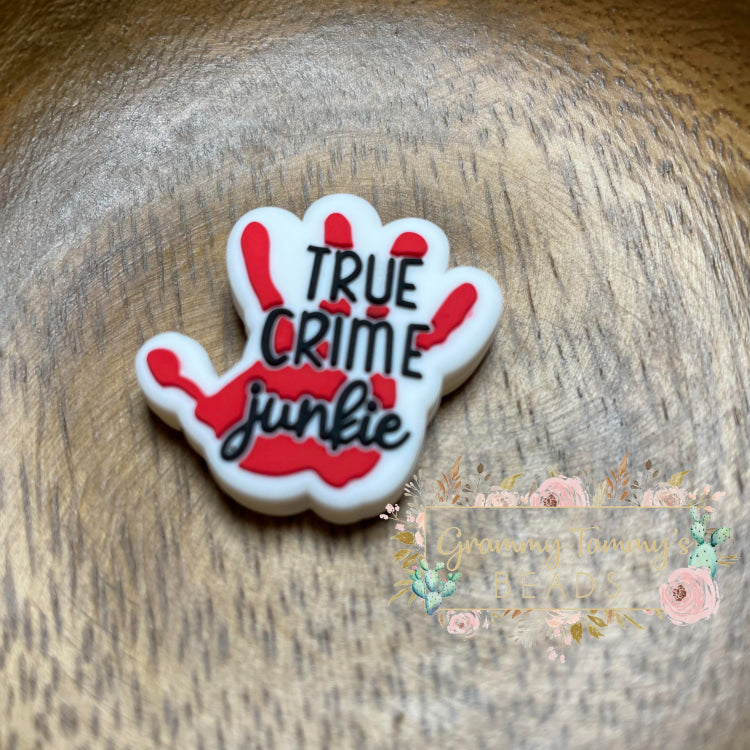 True Crime Hand Silicone Focal Bead Beads