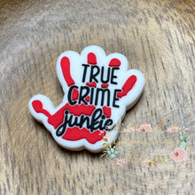 Load image into Gallery viewer, True Crime Hand Silicone Focal Bead Beads
