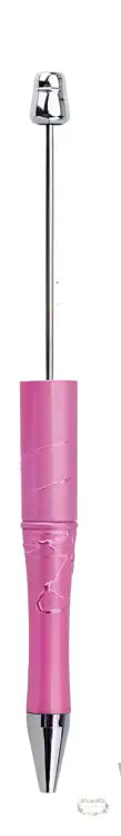 UV Beaded Ballpoint Electroplated Gradient Bead Pens - Dark Pink Beadable Pen