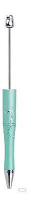 UV Beaded Ballpoint Electroplated Gradient Bead Pens - Mint Green Beadable Pen