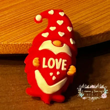 Load image into Gallery viewer, VALENTINES - 3d Love Gnome - Silicone Focal Bead 3d Silicone Focal Bead
