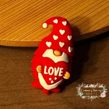 Load image into Gallery viewer, VALENTINES - 3d Love Gnome - Silicone Focal Bead 3d Silicone Focal Bead
