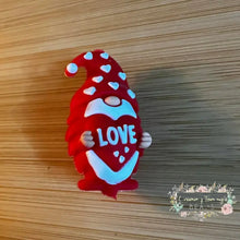 Load image into Gallery viewer, VALENTINES - 3d Love Gnome - Silicone Focal Bead 3d Silicone Focal Bead
