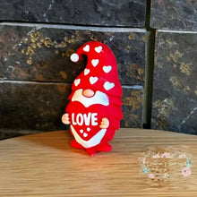 Load image into Gallery viewer, VALENTINES - 3d Love Gnome - Silicone Focal Bead 3d Silicone Focal Bead
