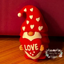 Load image into Gallery viewer, VALENTINES - 3d Love Gnome - Silicone Focal Bead 3d Silicone Focal Bead
