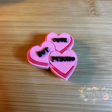 Load image into Gallery viewer, VALENTINES - Cute but Pyscho - Silicone Focal Bead Silicone Focal Bead
