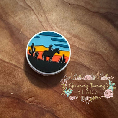 Western Scene Silicone Focal Bead Beads