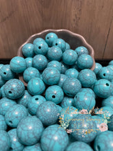 Load image into Gallery viewer, Beads - Acrylic Bubblegum 20Mm 5 Count Western Turquoise Bubblegum
