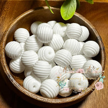 Load image into Gallery viewer, White 15Mm Spiral Round Silicone Bead Beads
