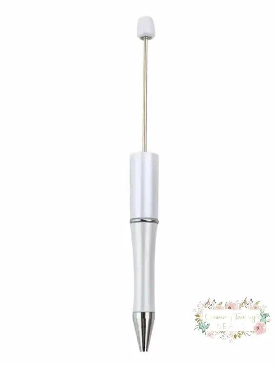 White Beadable Pen Beadable Pen