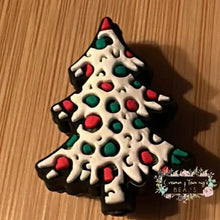 Load image into Gallery viewer, White Christmas Tree - Silicone Focal Bead Silicone Focal Bead
