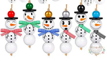 Load image into Gallery viewer, White Christmas Wooden Beads and Scarfs - 15 Count Wooden Beads
