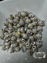 Load image into Gallery viewer, White Rhinestone Pearl Spacer Beads Spacers
