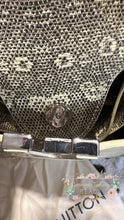 Load image into Gallery viewer, Yellow &amp; Grey Leather Snake Skin Look Handbag With Dust Cover Purse
