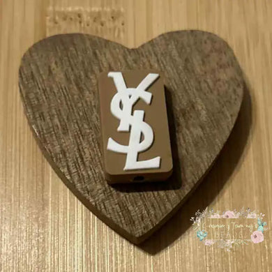 YSL - Brown PVC - Focal Bead - One Count Silicone Focal Bead