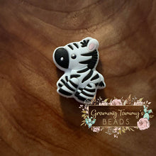 Load image into Gallery viewer, Zebra Silicone Focal Bead Beads
